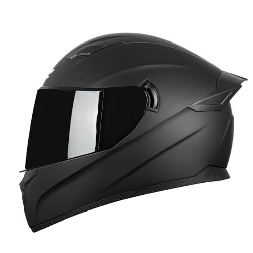 F-700 Full Face Motorcycle Helmet for Adults, DOT FMVSS 218 Certified Street Bike Helmet with Tinted Shield, Clear Replacement Visor and Removable Liner