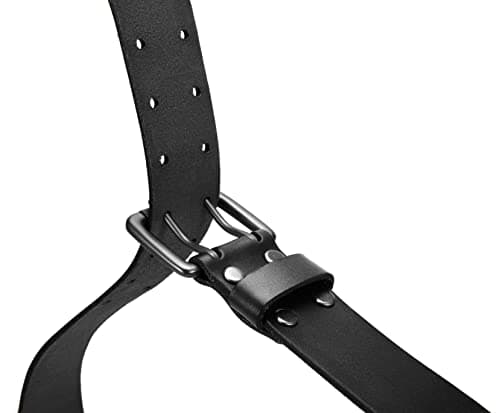 CHAOREN Work Belts for Men Heavy Duty - 1.5" Full Grain Leather Belt Casual - Fully Adjustable, Double Prong