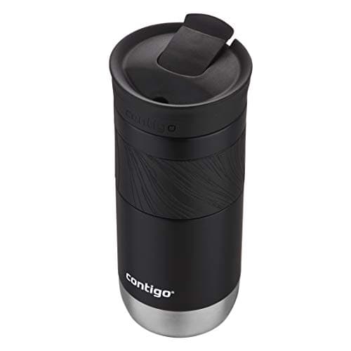 Contigo Byron Vacuum-Insulated Stainless Steel Travel Mug with Leak-Proof Lid Reusable Coffee Mug or Water Bottle BPA-Free 16oz Licorice Keeps Beverages Hot for 6 Hours or Cold for 12 Hours
