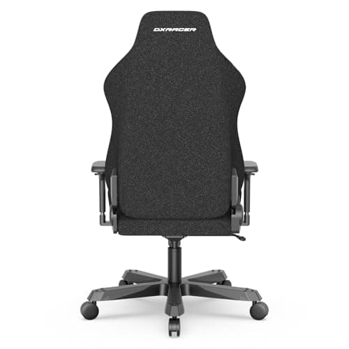 DXRacer Tank XXL Ergonomic Video Gaming Chair for Adults, Office Reclining Computer Chair with Magnetic Head Pillow and Lumbar Support, Racing Style Height Adjustable (Woven Fabric, Black)
