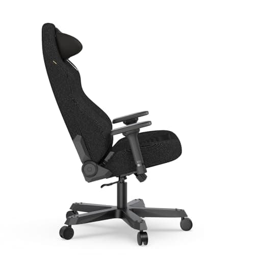 DXRacer Tank XXL Ergonomic Video Gaming Chair for Adults, Office Reclining Computer Chair with Magnetic Head Pillow and Lumbar Support, Racing Style Height Adjustable (Woven Fabric, Black)