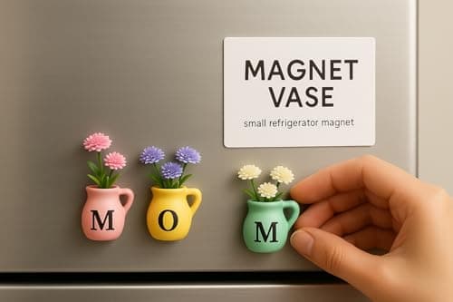 Mini Vase Magnets for Fridge - Christmas Mom Gifts from Daughter, Unique Birthday Gifts for Mom from Son, B0FCFN5RYC