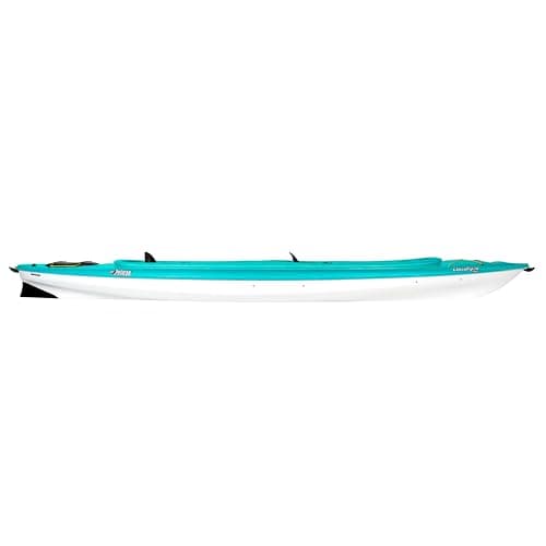 Pelican Alliance 136T - Recreational Sit in Kayak - Fade Turquoise White - Lightweight Patented Ram-X™ Material -Ergobreeze™/Ergoform - 13 ft