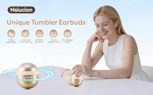 Nsiucion Smallest Sleep Earbuds for Side Sleepers, [Upgrade 2026 Version] Ultra-Comfort & Lightweight Wireless Mini Sleep Headphones, No Low Battery Beep Noise Isolation Ear Buds for Sleeping Working