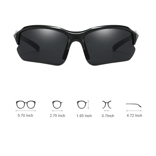 Sports Sunglasses for Men & Women - UV400 Protection, Night Driving, Cycling, Running, Outdoor Activities