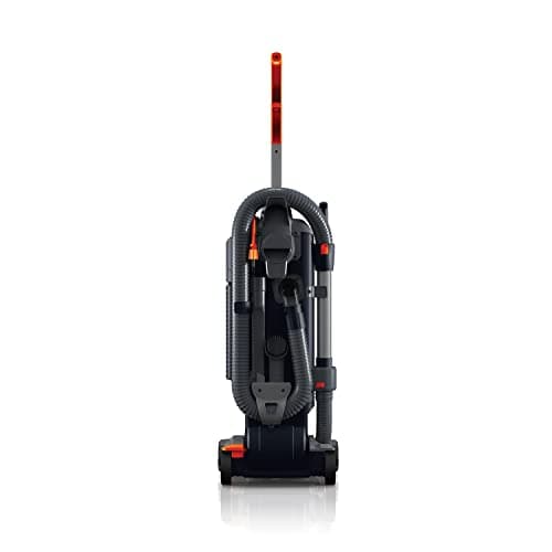 Hoover Commercial HushTone 13-Inch 2-Speed Upright Vacuum Cleaner with IntelliBelt, Quiet Bagged HEPA Filtered Professional Rated, 40-Foot Long Cord, CH54113, Gray/Orange