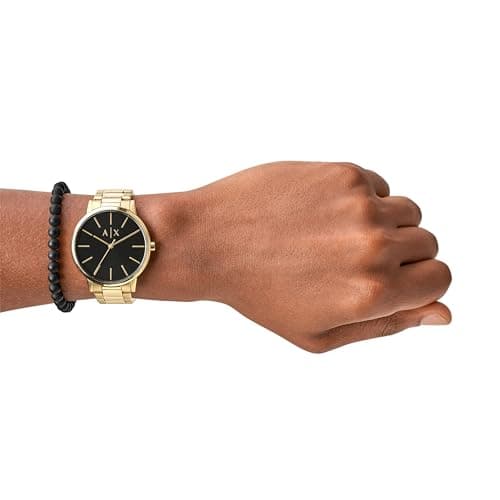 A|X Armani Exchange Men's Watch with Three-Hand Analog Display and Stainless Steel or Leather Band, Watch for Men