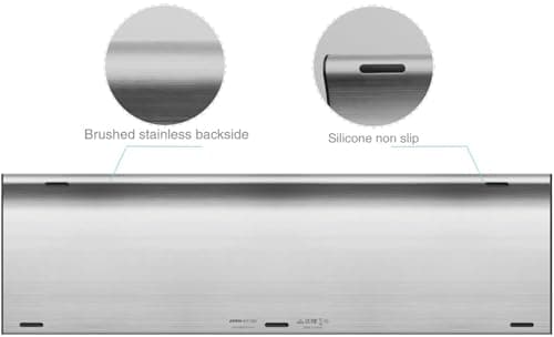 Arteck HB192 Universal Bluetooth Keyboard Multi-Device Stainless Steel Full Size Wireless Keyboard for Windows iOS Android Computer Desktop Laptop Surface Tablet Smartphone Rechargeable Battery