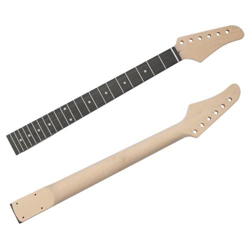 Ktaxon DIY Electric Guitar Kit with Mahogany Body, Full Size 6-String Electric Guitar Kits W/Maple Neck, Shoulder Strap, SSS Pickups, All Accessories Included, Wood Color (KST)