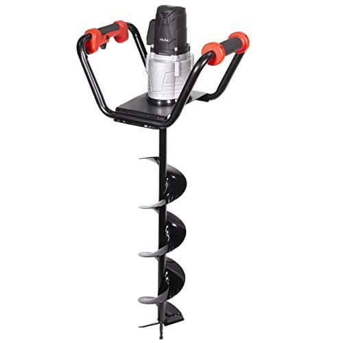 XtremepowerUS 1500W Electric Post Hole Digger Earth Auger Dig Hole Fence Post Hole Digging, Tree Planting with 6" Digging Auger Bit Set, 3/4" Shaft