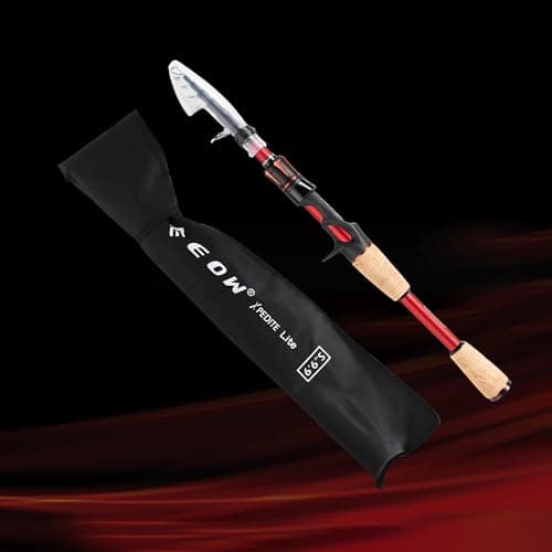EOW XPEDITE LITE Portable Telescopic Fishing Rods & Combo, Spinning & Casting Fishing Poles, 24T Carbon Rod Blanks, Solid Carbon Tip, Split Cork Grips, Travel Rod, Combos with 5+1BB Spinning Reel