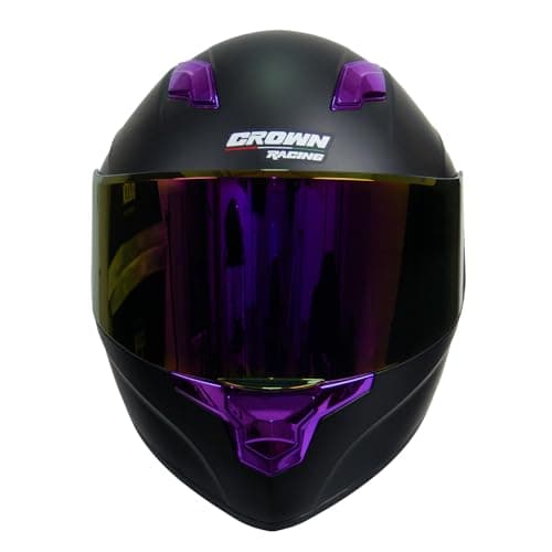 F-700 Full Face Motorcycle Helmet for Adults, DOT FMVSS 218 Certified Street Bike Helmet with Tinted Shield, Clear Replacement Visor and Removable Liner