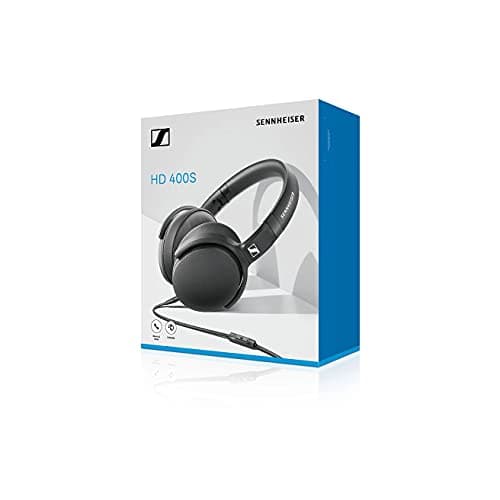 Sennheiser HD 400S - Audiophile Closed Back Headphones with One-Button Smart Remote on Detachable Cable,Black