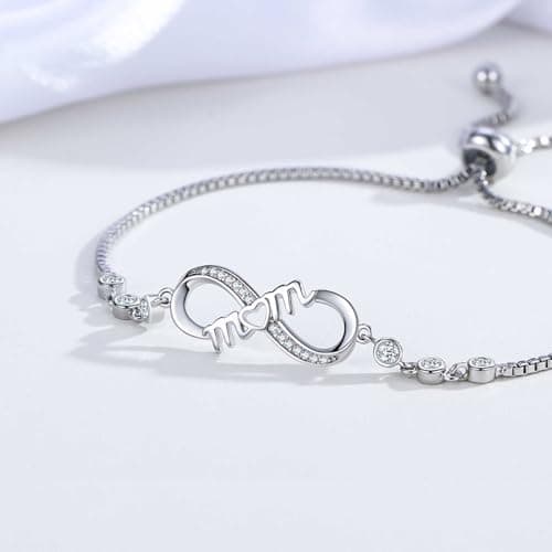Gifts for Mom, Infinity Love Bracelets for Mom, Birthday Gifts for Women Wife Mother B0DGDBWBKV