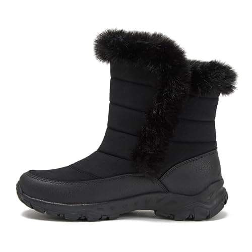 Lands' End Expedition Waterproof Insulated Womens Snow Boots, Lace Up or Slip On Winter Boots for Women, Medium or Wide Width Sizes 6 to 11, Black, Brown, Blue, White or Grey Winter Shoes