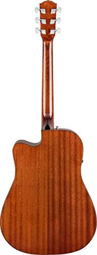 Fender CD-60SCE All-Mahogany Dreadnought Cutaway Acoustic Electric Guitar, with 2-Year Warranty, Fishman Pickup and Preamp System, Natural