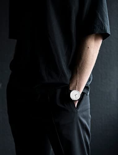 AGEN KGEN Mens Watches Ultra-Thin Minimalist Waterproof Fashion Simple Business Wrist Watch for Men Unisex Dress with Leather Band