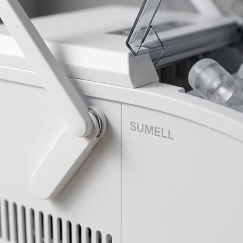 SUMELL Countertop Ice Maker with Handle, 26lbs/24H Portable Ice Machine, Bullet Ice Maker for Home, Kitchen, Camping & Bar