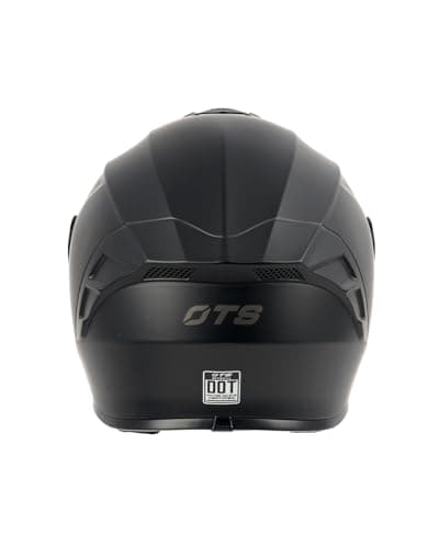 Orthrus Full Face Motorcycle Helmet for Adults Men & Women DOT Approved Motorbike Street Bike Racing Helmets with Tinted & Clear Visors (Matte Black, Large)