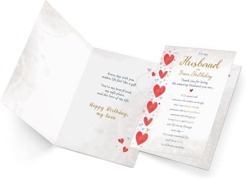 Happy Birthday Decorations for Men, 8x5.3 Inches, Double, Sided Beixian Funny Birthday Card Gifts for Husband from Wife B0FPPZBHDL