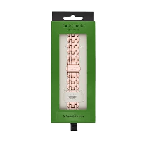 Kate Spade New York Designer Interchangeable Stainless Steel Band Compatible with Your 38/40/41mm Apple Watch Series 9/8/7/6/5/4/3/2/1/SE