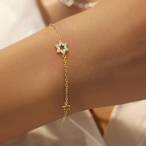 LOVECOM 925 Sterling Silver Star/Heart/Flower/Butterfly Bracelets for Women B0DQ93M6G7