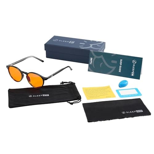 Sleep ZM 100% Blue Light Blocking Glasses - Women + Men - Better Sleep - Anti Eye Strain Protection - Computer Screens Gaming