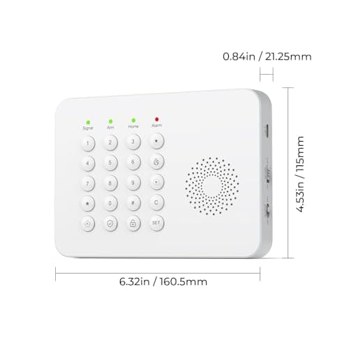 Wireless Home Security System WiFi/4G Home Alarm System with Phone APP Alert | Voice Control | No Subscription Fees | 24/7 Monitoring | Alexa Compatible