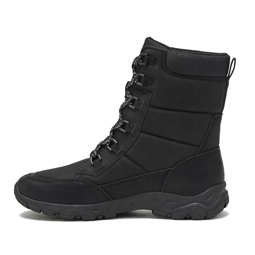 Lands' End Expedition Insulated Winter Boots for Men, Lace Up or Slip On Waterproof Mens Snow Boots, Medium or Wide Width Men's Shoes Size 8 to 13, Black, Brown, Green or Grey