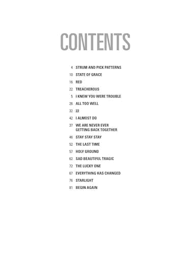 Taylor Swift: Red - Easy Guitar Sheet Music Book with Notes and Tablature | Beginner Guitar Songbook for Students and Teachers | Pop Country TAB Method Book for Learning and Practice