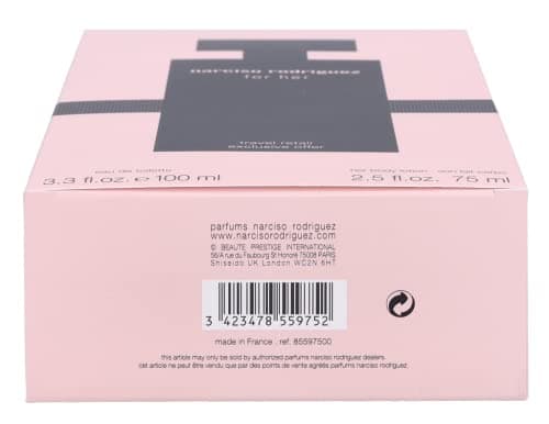 Narciso Rodriguez 2 Pc. Gift Set for Women Edt 3oz + B/l 2.5 Oz, 3fl Oz
