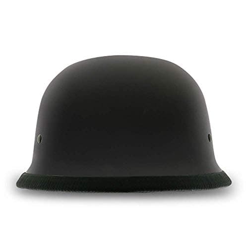 Daytona Helmets German Style Novelty Motorcycle Helmet - Timeless Classic Design, Comfortable Padded Liner, Adjustable Leather Chin Strap- Perfect Biker Accessory for Men & Women