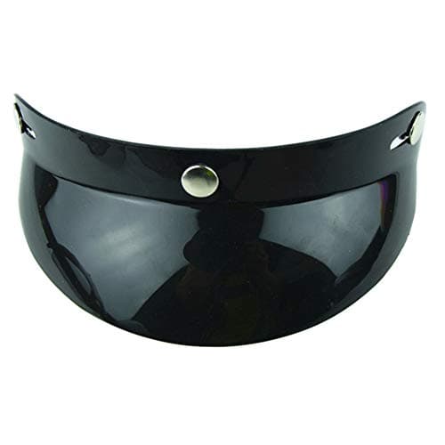 VCOROS Helmet Peak Shield Open Face Retro Motorcycle Helmet Sun Shade Protector Black Peak Shield