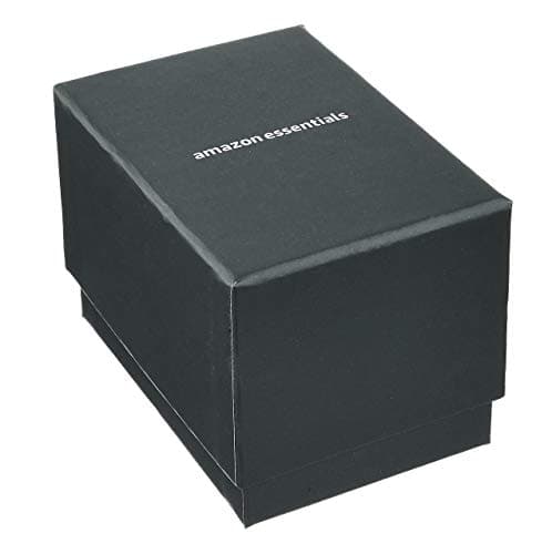 Amazon Essentials Men's Easy to Read 42mm Leather Band Analog Watch