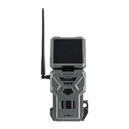 SPYPOINT Flex-S-Dark Solar Cellular Trail Camera – Built-in Solar Panel, 40MP Photos, 1080p Videos + Sound, No-Glow Game Camera, Night Vision, Motion Activated Trail Cam