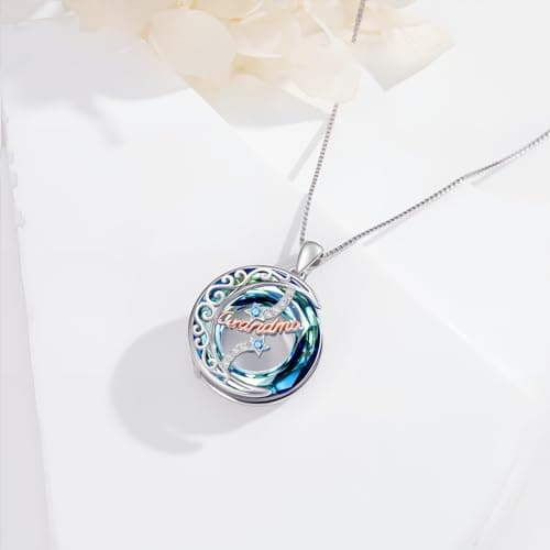 925 Sterling Silver Necklace Gifts for Women Crystal/Opal Jewelry Pendant Christmas Birthday Gift B0F3H4W55B