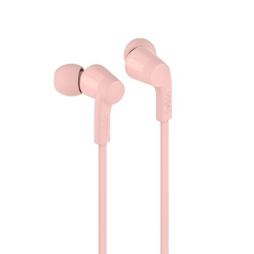 Belkin SoundForm USB-C Wired Earbuds, In-Ear Wired Earphones with Microphone - Wired Earbuds for iPhone 16/15, iPad Mini, Galaxy S24, Android & More - Pink