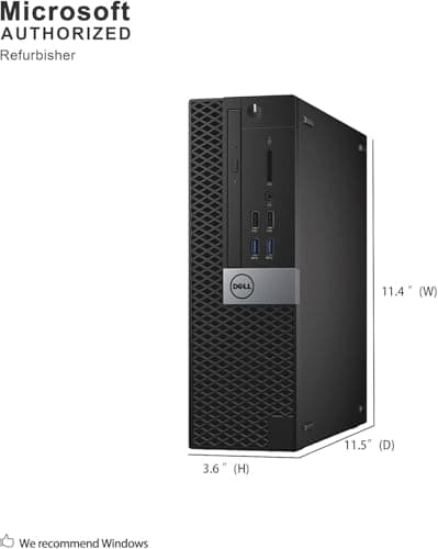 Dell Optiplex 3040 SFF Business Desktop PC, Core i3-6100 3.7GHz, 8GB RAM, 256GB Solid State Drive, HDMI, RJ45, Windows 11 Pro 64bit (Renewed)