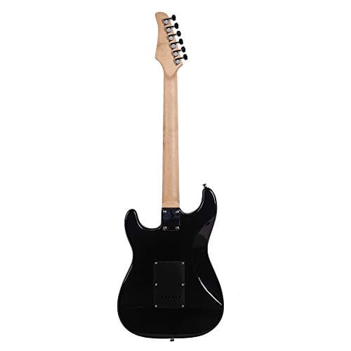 Pinikuyiro Electric Guitar 39" Complete Beginner Starter kit Full Size with 20w Amp,w/Strap,Bag,Guitar Amplifier,Power Wire,Plectrum,Tremolo Bar (Black)