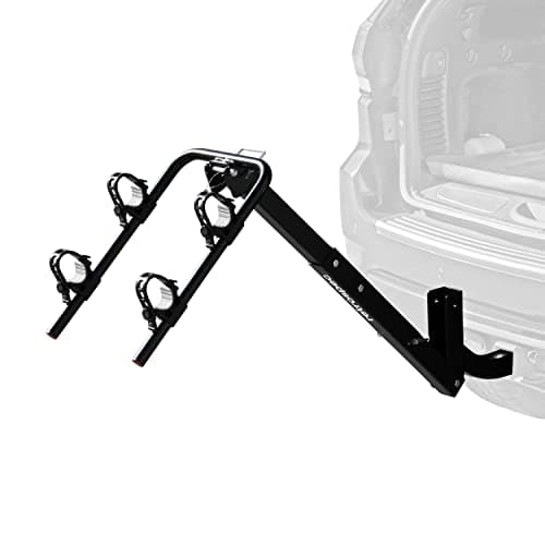 Retrospec Lenox 2-5 - Bike Hitch Rack for Cars, Trucks, SUVs with 2” Hitch | Foldable Steel Frame with Anti-Rattle Adapter, Tie Down Cradles and Straps - Fits Most Frames