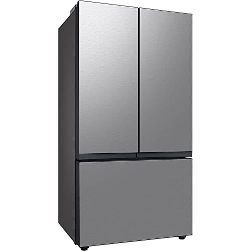 Samsung 24 Cu. Ft. Bespoke Counter Depth 3-Door French Door Refrigerator with AutoFill Water Pitcher, Stainless Steel, RF24BB6200QLAA