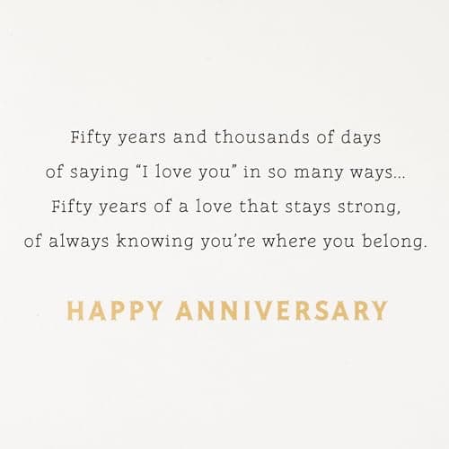 Hallmark 50th Anniversary Card (Golden Anniversary)