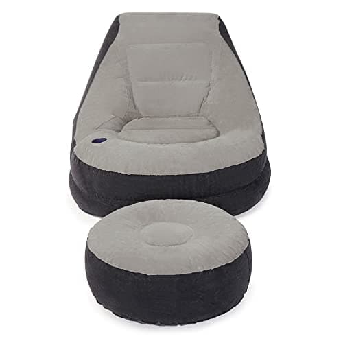 Intex Inflatable Ultra Lounge Chair With Cup Holder And Ottoman Set (4 Pack)