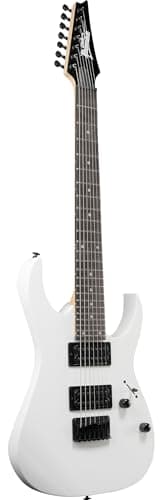 Ibanez GRG7221 RG Gio 7-String Electric Guitar - White Bundle with Amp, Gig Bag, Tuner, Instrument Cable, Picks, Austin Bazaar Instructional DVD, and Polishing Cloth