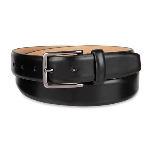 Haggar mens Leather Dress Belt for Suits and Pants - Classic, Formal, Business, Work