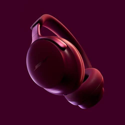 Bose QuietComfort Ultra Bluetooth Headphones, Wireless Headphones with Spatial Audio, Over Ear Noise Cancelling with Mic, Up to 24 Hours of Playtime, Deep Plum - Limited Edition Color