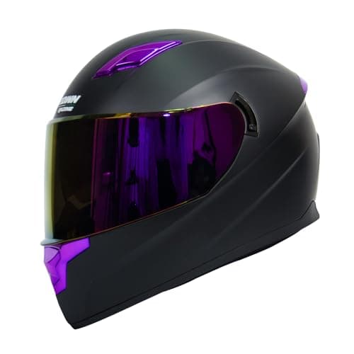 F-700 Full Face Motorcycle Helmet for Adults, DOT FMVSS 218 Certified Street Bike Helmet with Tinted Shield, Clear Replacement Visor and Removable Liner