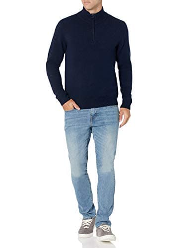 Amazon Essentials Men's Long-Sleeve Soft Touch Quarter-Zip Sweater