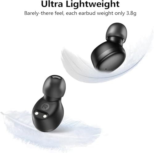 kurdene Wireless Earbuds Bluetooth 5.3 in Ear Buds Light Weight Headphones,Deep Bass Sound,Built in Mics Headset,Clear Calls Earphones for Sports Workout