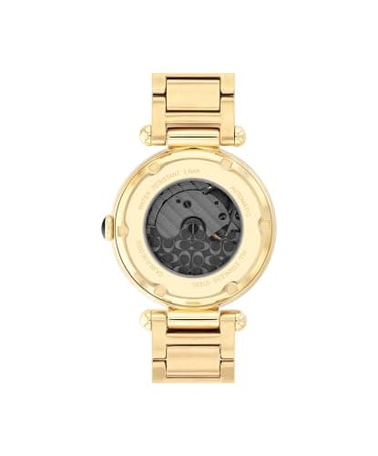 COACH Cary Women’s Automatic Watch – Link Bracelet – 2-Hand Movement – Crystal Bezel - for Day or Night wear, Gift for Her - 34mm